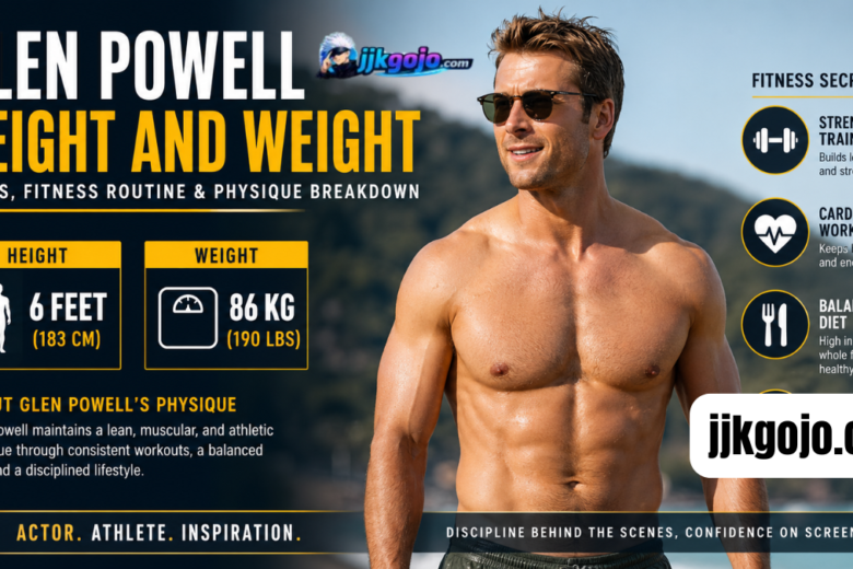 glen powell height and weight